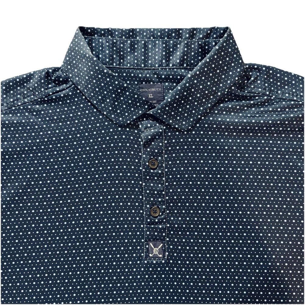 Construct Men’s XL Navy Golf Polo Performance Stretch Quick Dry